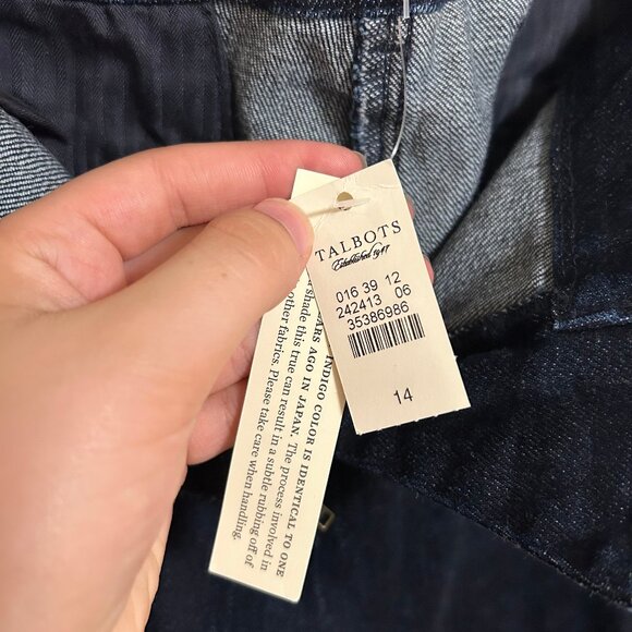 NWT! Talbots Womens Trousers Slim Straight Fit Size 14 Jeans - Picture 3 of 7